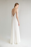 Isa Ivory Flowy Chiffon Dress preview photo # 7