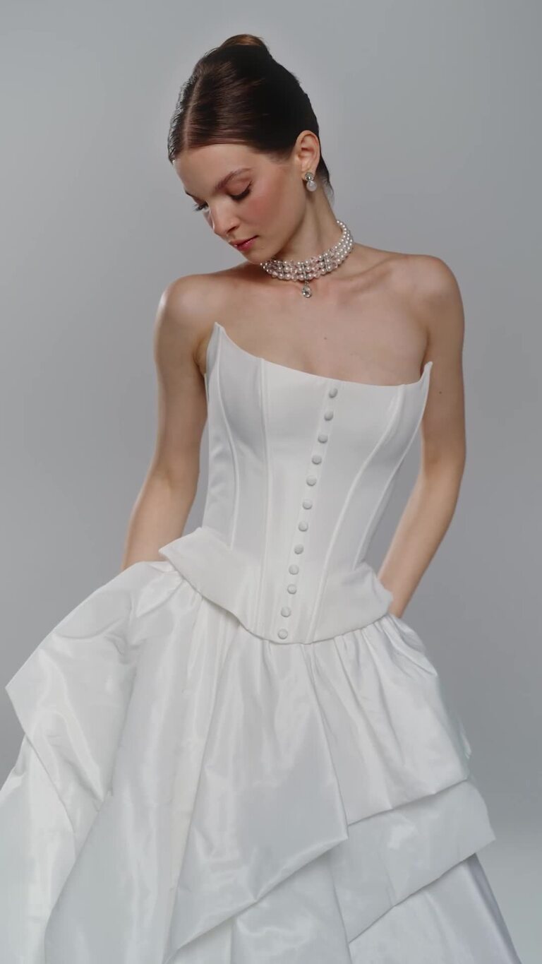 Sonara Voluminous Taffeta Couture Ball Gown