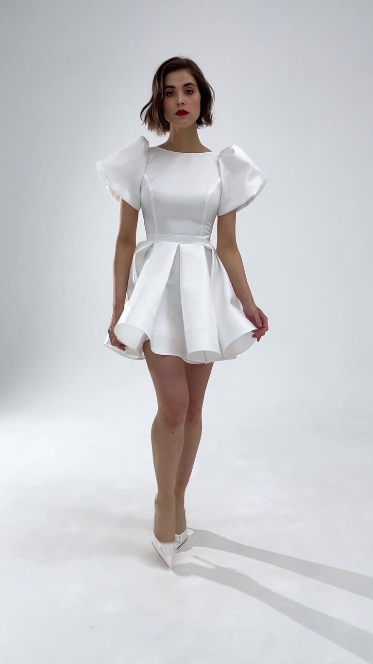 Audrey Mini Ivory Short Dress