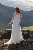 Isa Ivory Flowy Chiffon Dress preview photo # 14