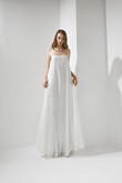 Isa Ivory Flowy Chiffon Dress preview photo # 9