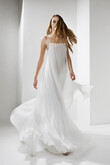 Isa Ivory Flowy Chiffon Dress preview photo # 10