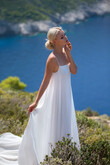 Isa Ivory Flowy Chiffon Dress preview photo # 16