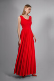 Gabby Red Chiffon Evening Dress preview photo # 4