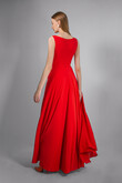 Gabby Red Chiffon Evening Dress preview photo # 5