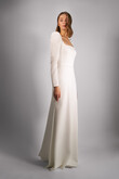 Bianca preview photo # 6 Bianca Modest Crepe Long Sleeve Wedding Dress preview photo # 6