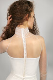 Liz Midi preview photo # 9 Liz Ivory Midi Dress with High Neck Overlay preview photo # 9