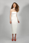 Liz Midi preview photo # 5 Liz Ivory Midi Dress with High Neck Overlay preview photo # 5