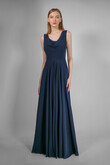 Gabby Blue Chiffon Evening Dress preview photo # 1