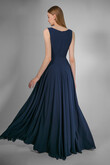 Gabby Blue Chiffon Evening Dress preview photo # 3