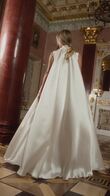 Cape Casey Ivory Long Bridal Cape with Bow preview video # 2