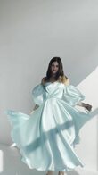Grace midi & sleeves preview video # 2 Grace Tiffany Blue Midi Dress preview video # 2