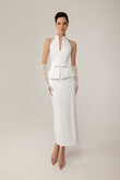 Salma preview photo # 6 Salma Modern Halter Peplum Midi Dress preview photo # 6