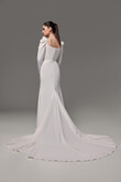 Berta preview photo # 6 Long Sleeve Crepe Wedding Dress Berta preview photo # 6