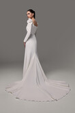 Berta preview photo # 1 Long Sleeve Crepe Wedding Dress Berta preview photo # 1