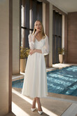 Modest A-Line Midi Bridal Gown Valerie preview photo # 9
