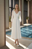 Modest A-Line Midi Bridal Gown Valerie preview photo # 11