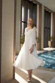 Modest A-Line Midi Bridal Gown Valerie preview photo # 12