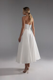 Lizzie Strapless Satin Midi Wedding Dress preview photo # 11