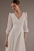 Modest A-Line Midi Bridal Gown Valerie preview photo # 7