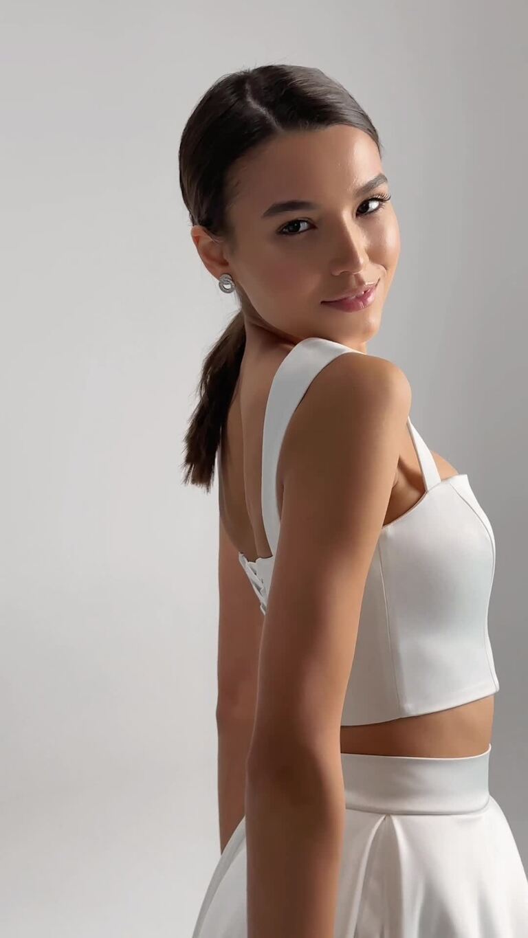 Paloma preview video # 2 Paloma Minimalist Two-Piece Bridal Set