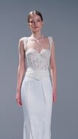 Penelope Stretch Satin Fit and Flare Skirt preview video # 2