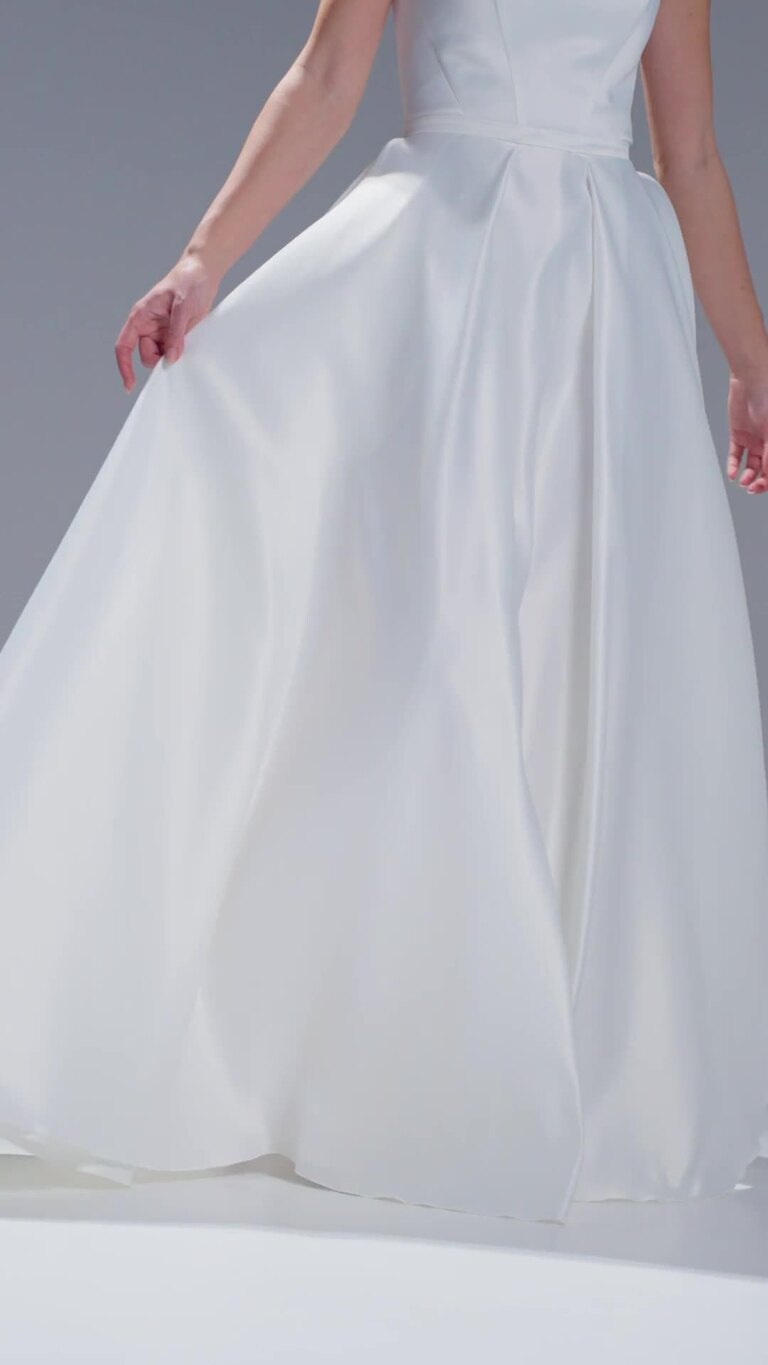 Lizzie preview video # 6 Lizzie Satin A-Line Wedding Dress