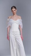 Corset Blanche preview video # 10 Blanche Off-The-Shoulder Bridal Corset with Bow preview video # 10