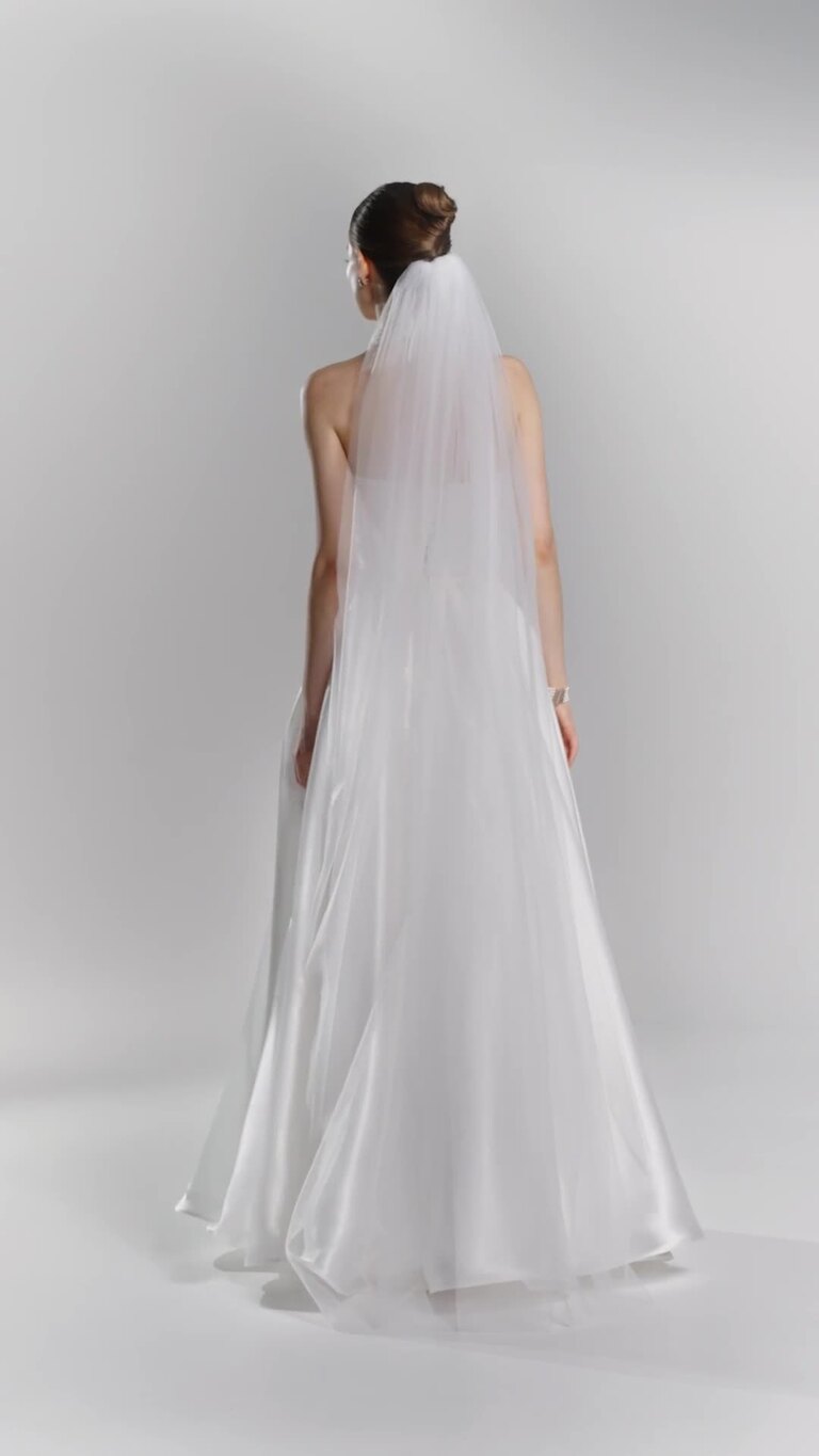 Nelly preview video # 7 Nelly Strapless Satin Ball Gown