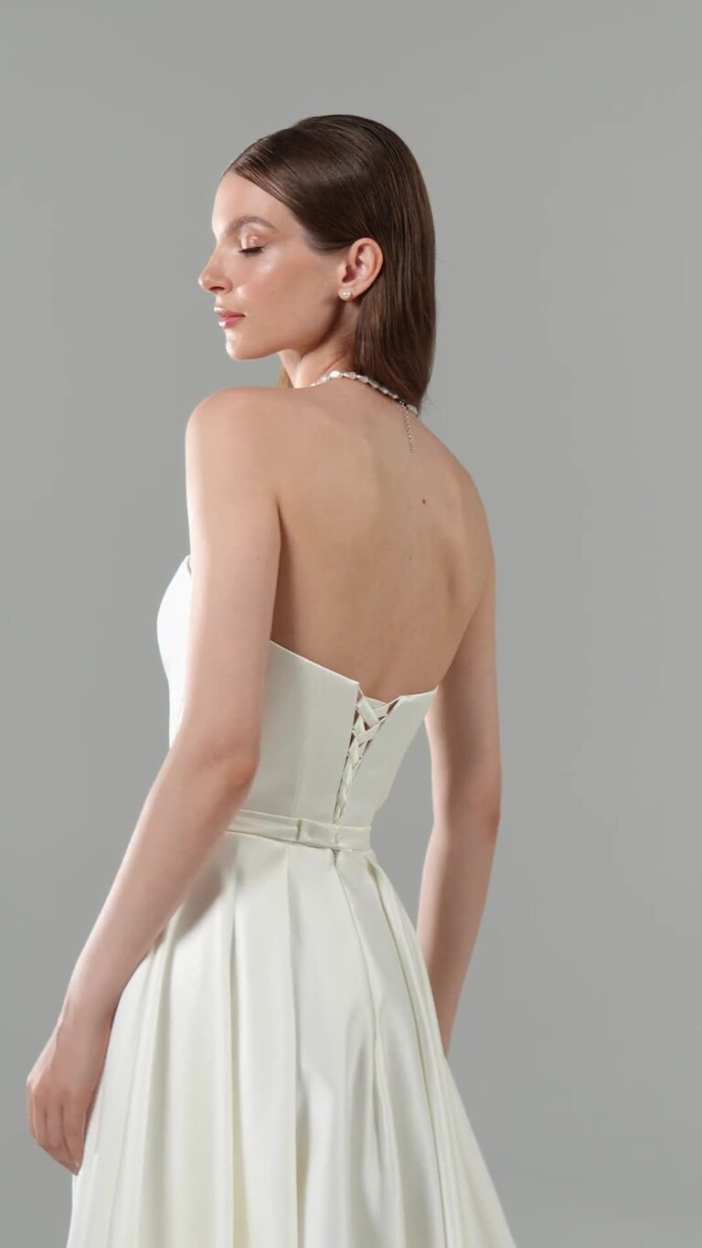 Lizzie preview video # 2 Lizzie Satin A-Line Wedding Dress