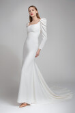 Berta preview photo # 12 Long Sleeve Crepe Wedding Dress Berta preview photo # 12
