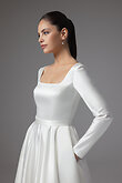 Elizabeth Minimalist Square Neck Dress preview photo # 4