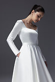 Elizabeth Minimalist Square Neck Dress preview photo # 5