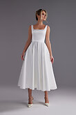 Vlada midi preview photo # 4 Vlada Midi Square Neck Wedding Dress with Pockets preview photo # 4