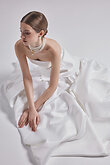 Remi Ivory Satin Strapless Corset and Skirt set preview photo # 4