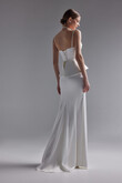 Lucia Minimalist White Gown with Detachable Peplum preview photo # 10