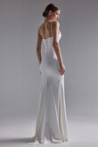 Lucia Minimalist White Gown with Detachable Peplum preview photo # 9