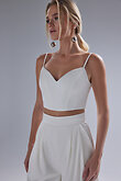 Ivory Satin Sweetheart Corset Top preview photo # 1
