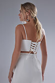 Ivory Satin Sweetheart Corset Top preview photo # 3