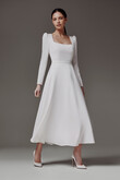 Camilla Square Neck Long Sleeve Midi Dress preview photo # 1