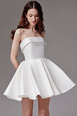 Sophie Strapless Mikado Bridal Mini Dress preview photo # 3
