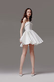 Sophie Strapless Mikado Bridal Mini Dress preview photo # 5