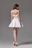 Sophie Strapless Mikado Bridal Mini Dress preview photo # 7