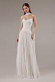 Off-White Strapless Pleated Bridal Gown preview photo # 1