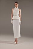 Salma preview photo # 1 Salma Modern Halter Peplum Midi Dress preview photo # 1