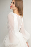 Filici Mini Dress With Long Sheer Sleeves preview photo # 16