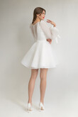 Filici Mini Dress With Long Sheer Sleeves preview photo # 17