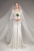 Veil Sylvia preview photo # 1 Minimalist Long Soft Tulle Wedding Veil preview photo # 1