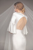 Veil Sylvia preview photo # 2 Minimalist Long Soft Tulle Wedding Veil preview photo # 2