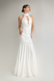 Charlie Halter Plunge Mermaid Gown preview photo # 8